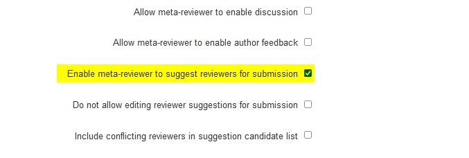 Reviewer Suggestion