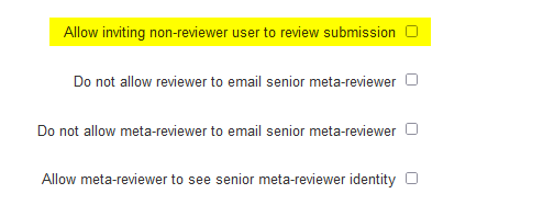 Senior Meta-Review Settings