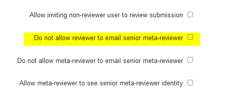 Senior Meta-Review Settings