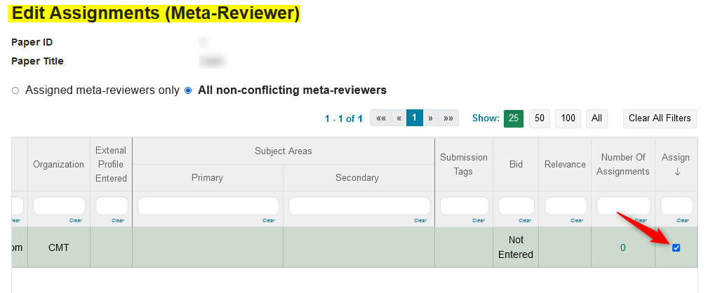 Senior Meta-Review Settings