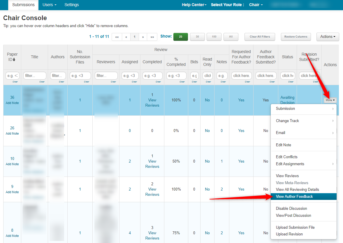 CHAIR HOW-TO: Manage Tracks  Microsoft Conference Management Toolkit  Documentation