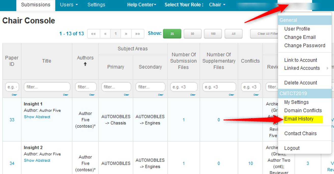 CHAIR HOW-TO: Manage Tracks  Microsoft Conference Management