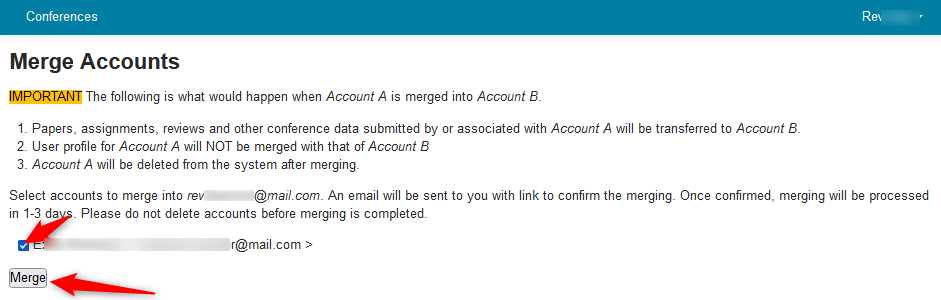 Chair How To Merge Accounts Microsoft Conference Management Toolkit Documentation 9375