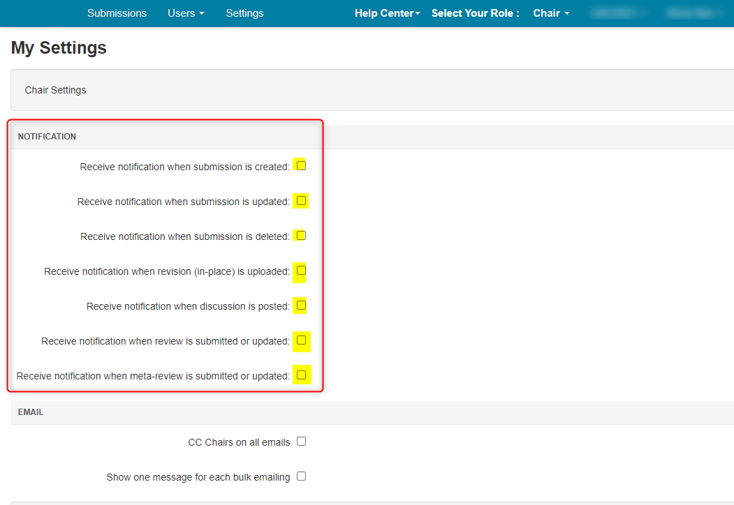 HOW-TO: My Settings  Microsoft Conference Management Toolkit Documentation