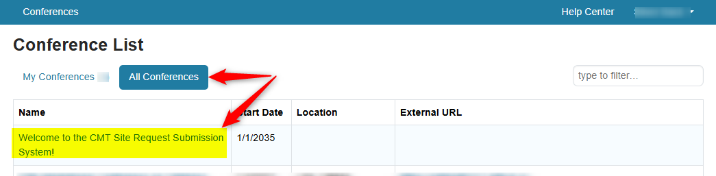 Request a Conference