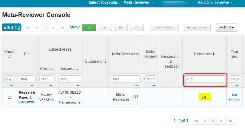 Meta-Reviewer Bidding