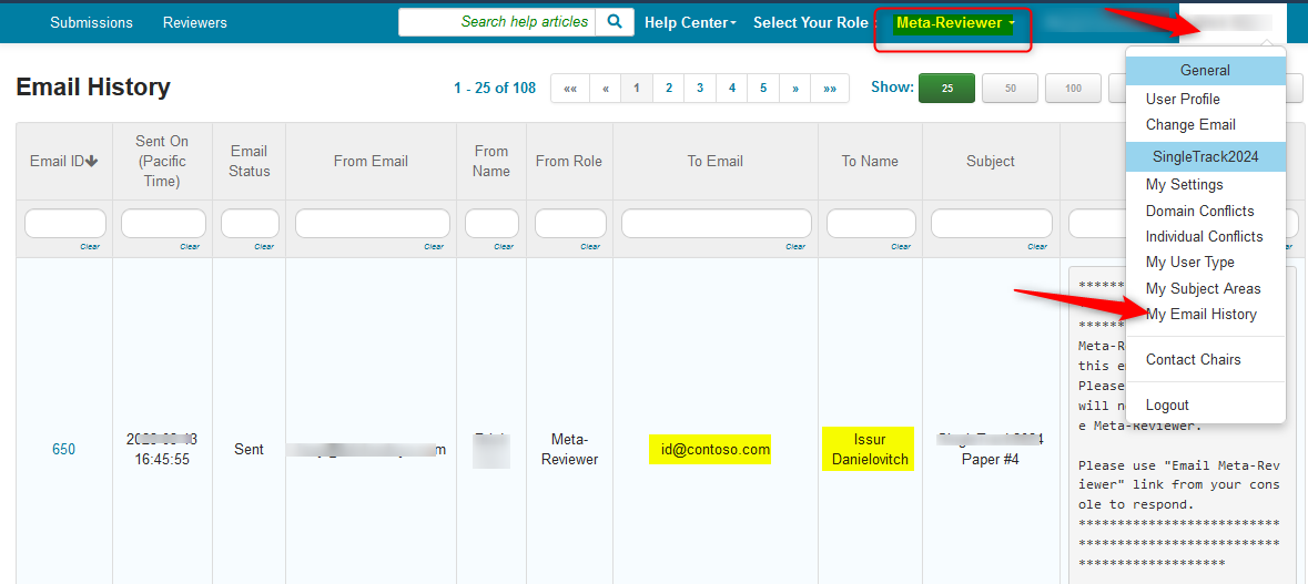 Meta-Reviewer Emails Reviewer