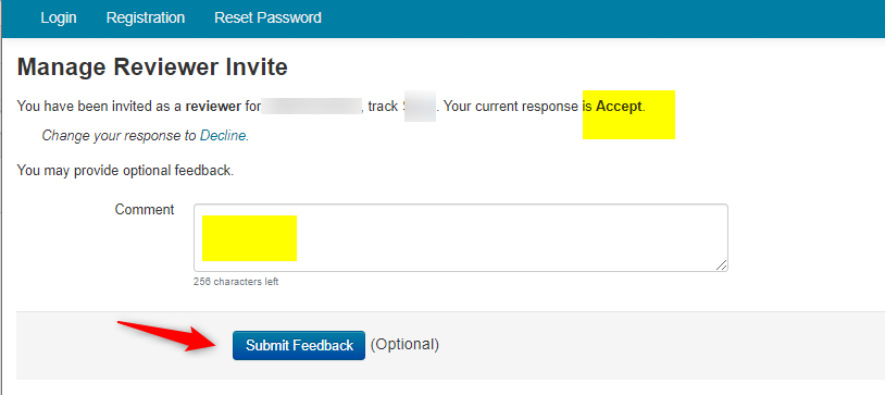 Reviewer Accept Invite