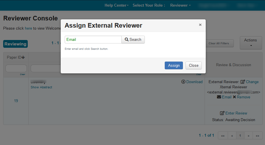 Add External Reviewer