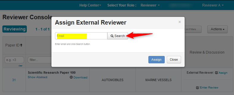 Add External Reviewer