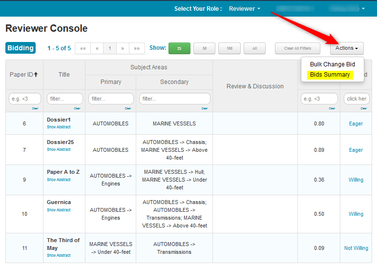 Reviewer Bidding
