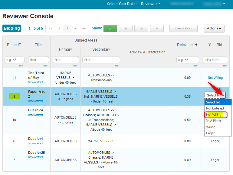 Reviewer Bidding