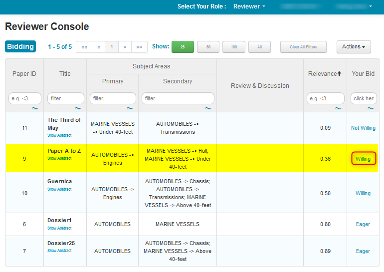 Reviewer Bidding