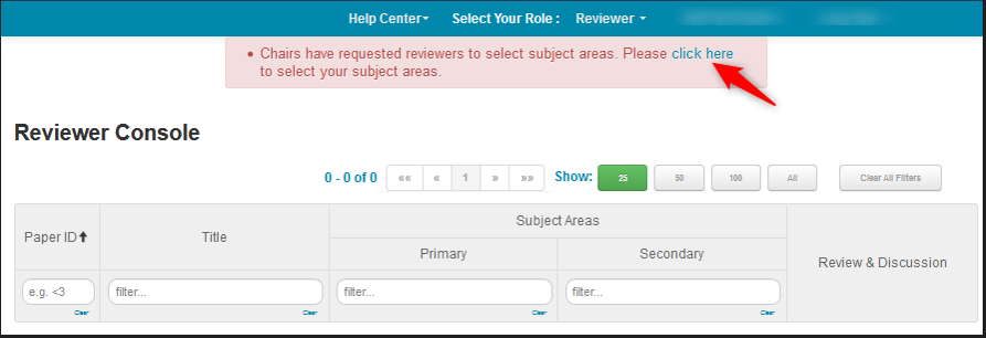 Reviewer Subject Areas