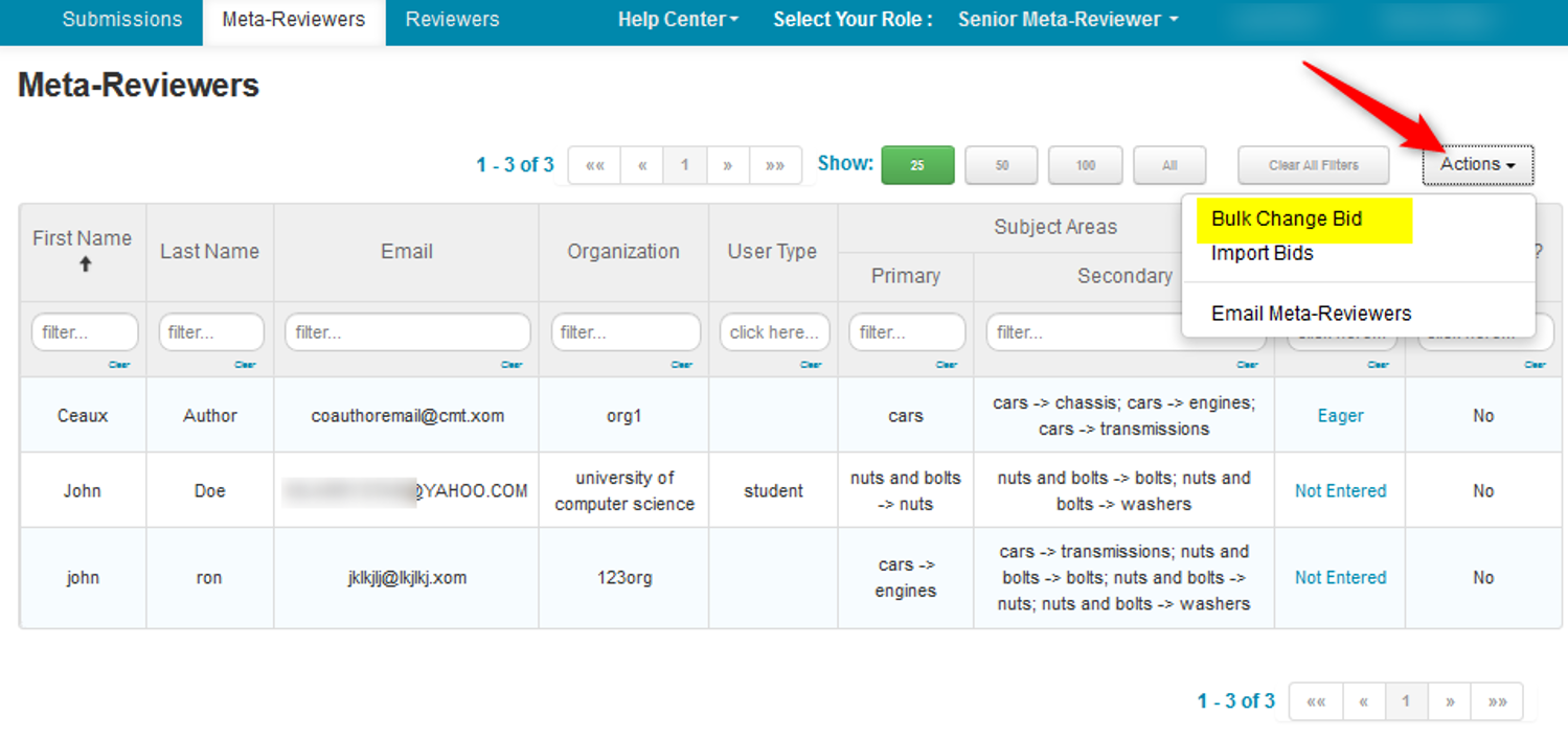 Bid for Meta-Reviewers